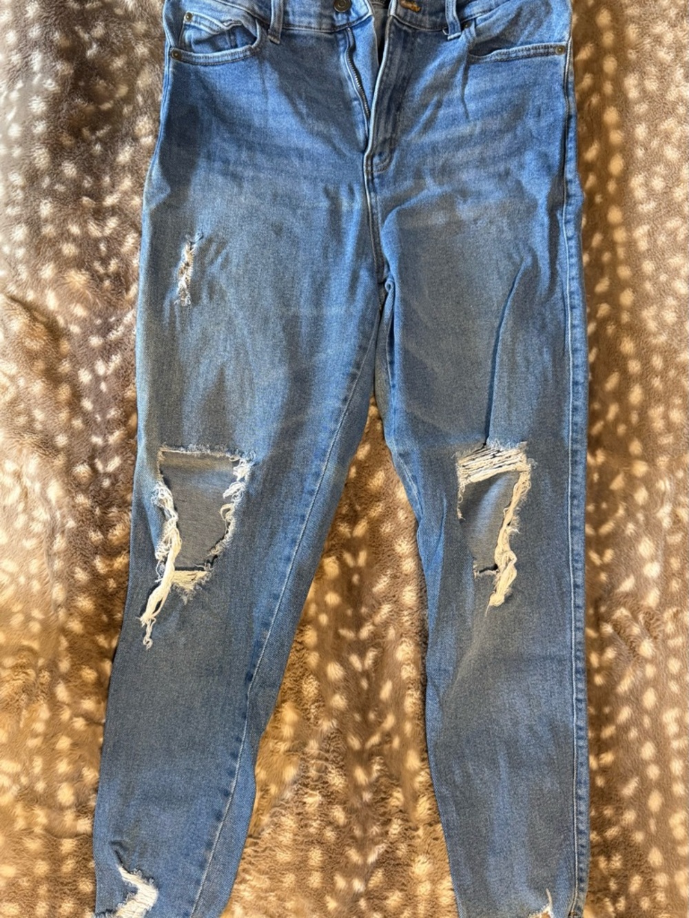 Celebrity Pink Distressed Blue Skinny Jeans